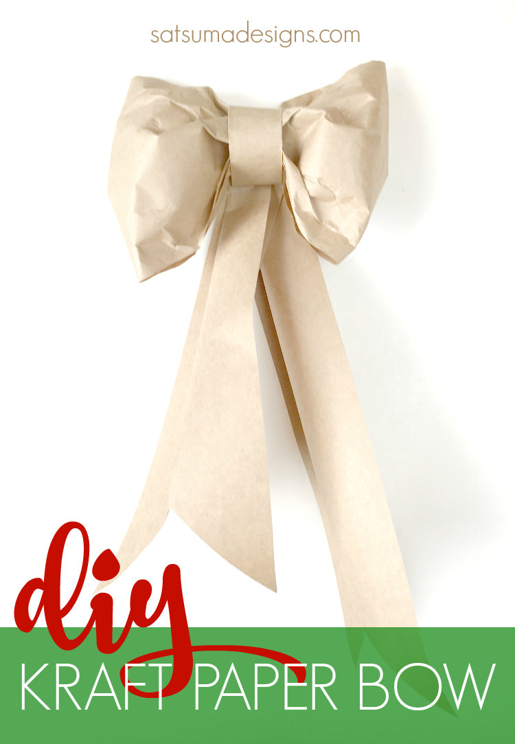 diy large paper bow pin