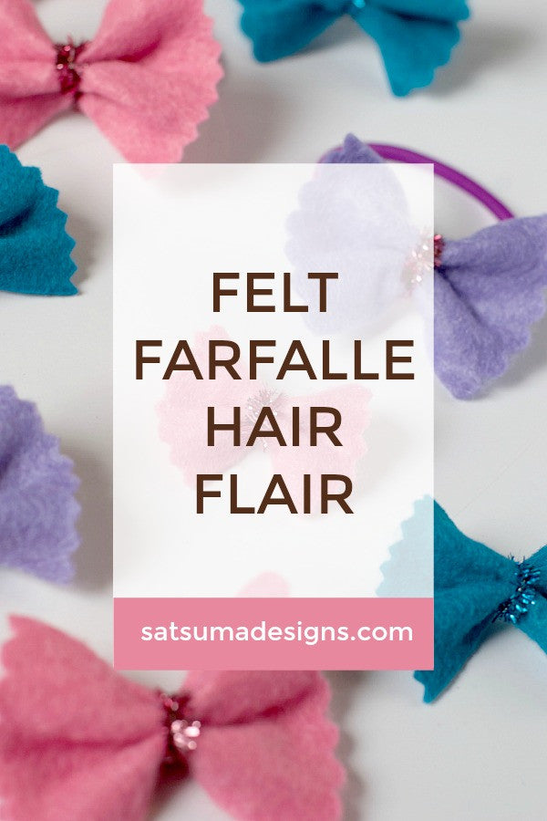 felt farfalle hair flair