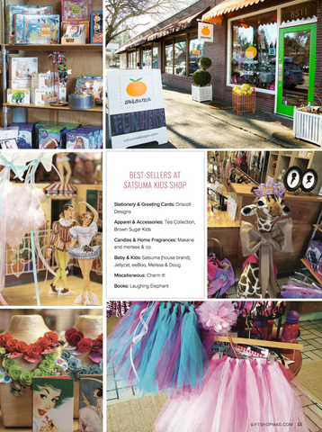 gift shop magazine featuring satsuma kids shop