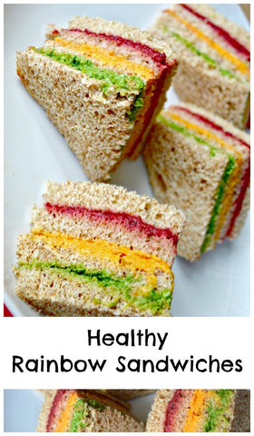 healthy rainbow sandwiches