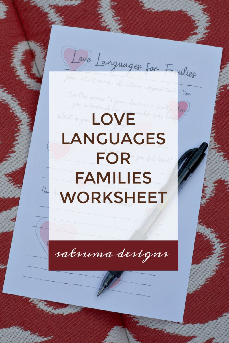 Love languages for families worksheet to learn what makes your family members feel most cherished. Super family gathering exercise that brings participants closer together when we all recognize what the others' need to feel loved. #lovelanguage #lovelanguages #fivelovelanguages #family #familycounseling #familytherapy #therapy #selfawareness #meditate #love