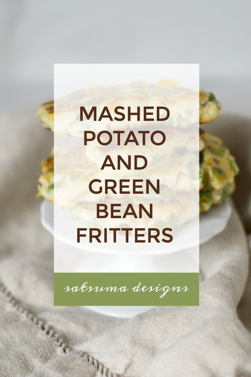 Mashed potato and green bean fritter recipe. This is a perfect solution to left over mashed potatoes and makes a delicious side dish or afternoon snack. Even pair these with a fried egg for a yummy breakfast! #fritters #recipes #mashedpotatos #greenbeans #dinnerrecipes