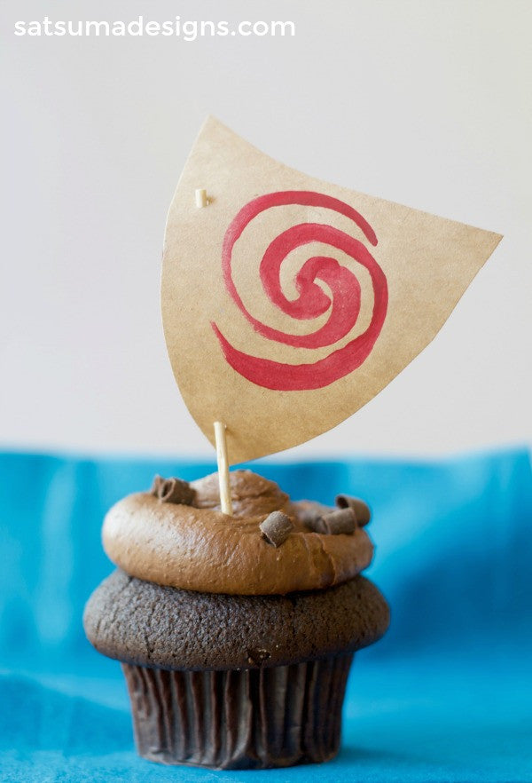 moana cupcake topper