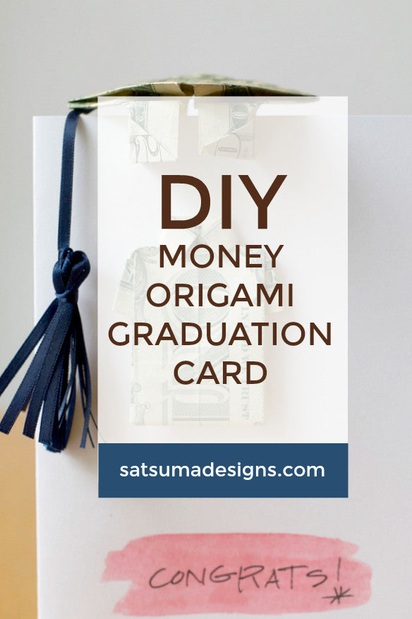 money origami graduation card