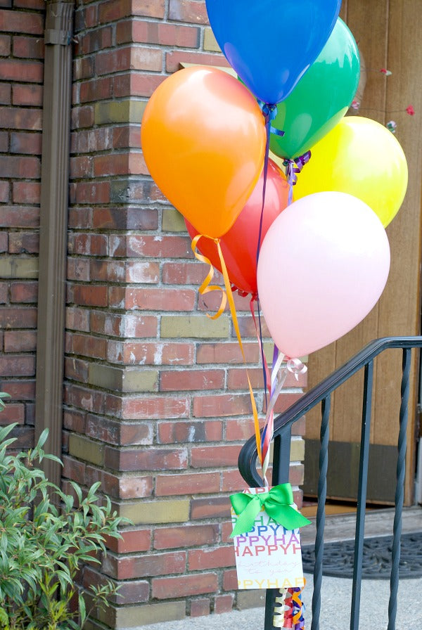 Try my oversized happy birthday gift tag to delight your family and friends. Easy to print birthday gift tag is 8.5" high by 5.5" wide for a big, bold birthday gesture! Tie this to balloons, flowers and more. #birthdaygift #birthday #socialdistancing #covid19 #birthdayparty #gifttags