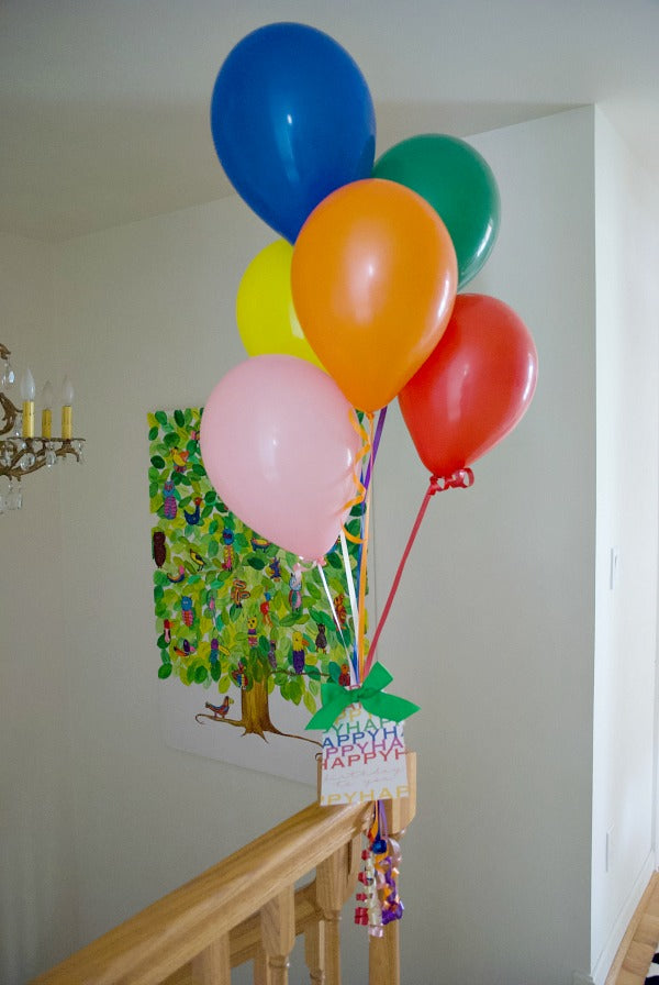 Try my oversized happy birthday gift tag to delight your family and friends. Easy to print birthday gift tag is 8.5" high by 5.5" wide for a big, bold birthday gesture! Tie this to balloons, flowers and more. #birthdaygift #birthday #socialdistancing #covid19 #birthdayparty #gifttags