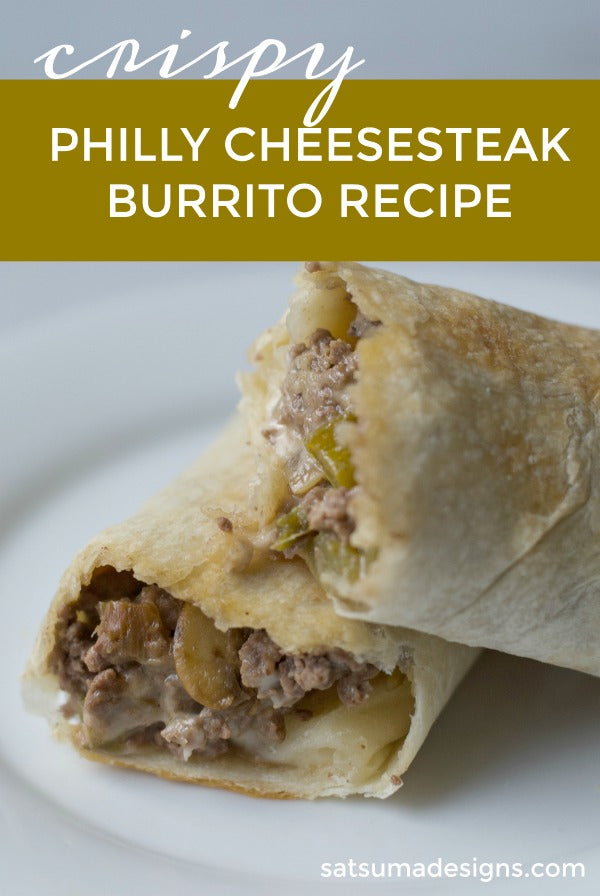 Philly cheesesteak burrito recipe for a quick and delicious weeknight meal. This easy recipe combines all the savory flavors of a philly cheesesteak with very affordable ingredients and the convenience of a burrito wrap! #philly #phillycheesesteak #dinner #whatsfordinner #burritorecipes #dinnerrecipes #savory #salty