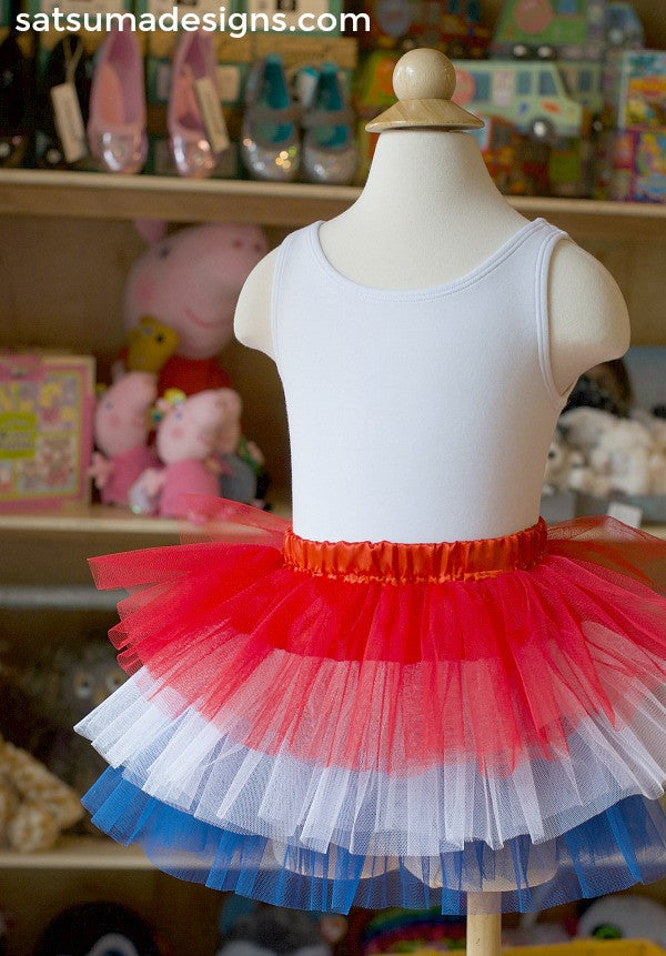 red white and blue tutu for girls