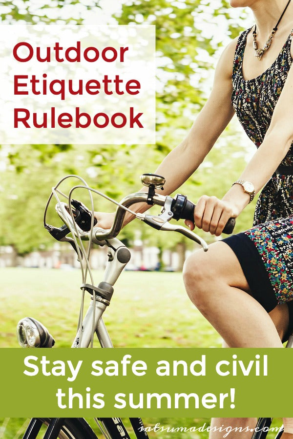 Sporting etiquette to stay safe and civil when enjoying the outdoors. How to act and treat people when enjoying sports and gatherings. #socialdistancing #sports #fans #summersports #outdoors #nature #hiking #biking #jogging