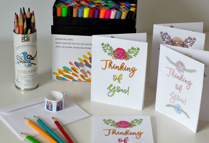 Print your own greeting card to send some loving wishes during Covid-19 social distancing. It's important to keep family and friends safe and also let them know we're thinking of each other and they're not alone. #sendlove #printable #greetingcard #freegreetingcard #covid19