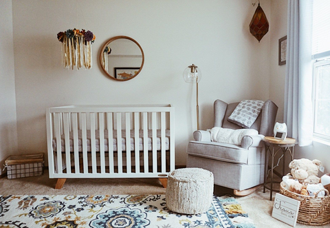 baby furniture in nursery
