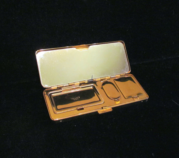Art Deco Volupte Compact Purse Gold Powder Rouge Lipstick Boxed Unused