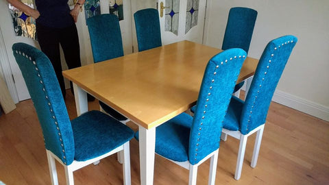 Handpainted Dining Table & Chairs After 1