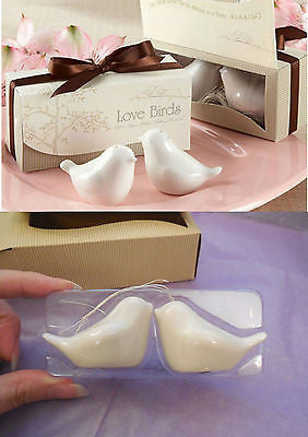 A set of White Birds salt and pepper shakers Wedding Gift Table Decor Each4.7cm