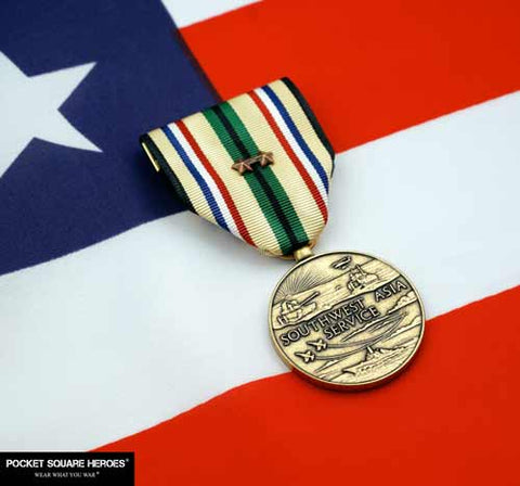 Desert Storm Veterans, Pocket Square Heroes, Military Gift, Southwest Asia Service 