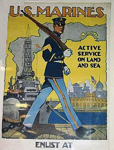 Vintage U.S. Marine Corps Poster Blog by Pocket Square Heroes