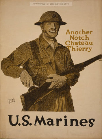 Vintage USMC Poster by Pocket Square Heroes