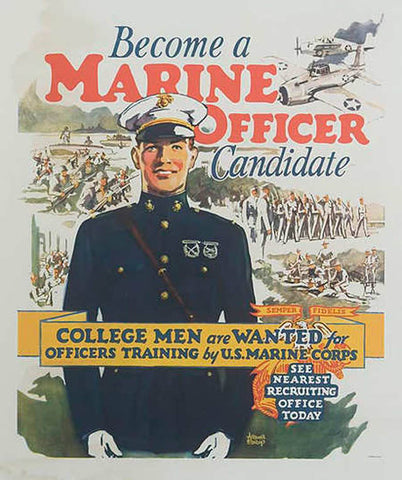 Marine Officer Vintage Poster by Pocket Square Heroes