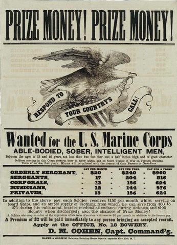USMC Marine Corps Poster by Pocket Square Heroes Blog