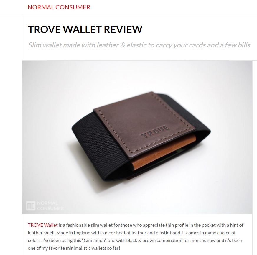 TROVE Wallet Review by normalconsumer.com