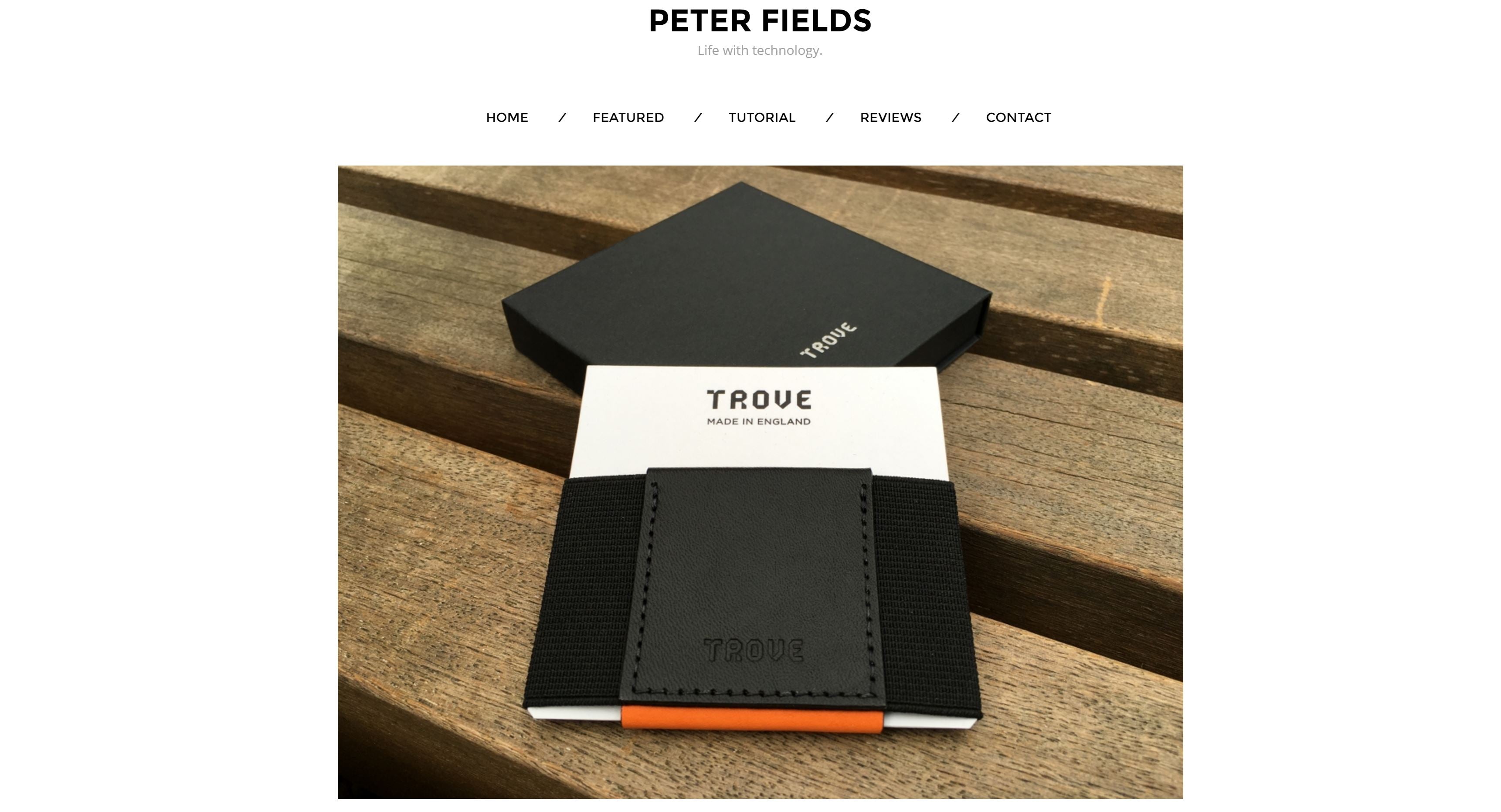 Review of TROVE Wallet by Peter Fields