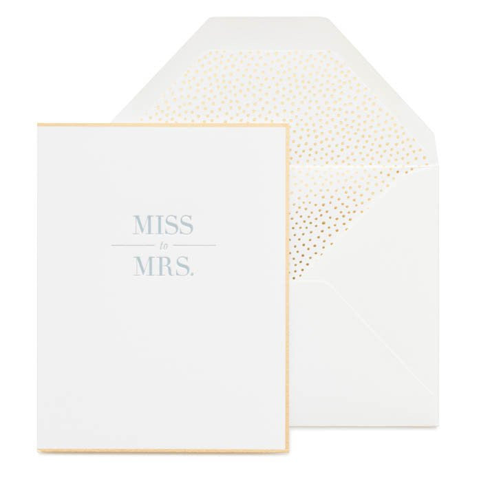 Miss to Mrs. Card