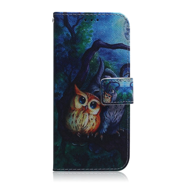 For iPhone 11 Pro 3D Colored Drawing Horizontal Flip Leather Case, with Holder ...(Oil Painting Owl)