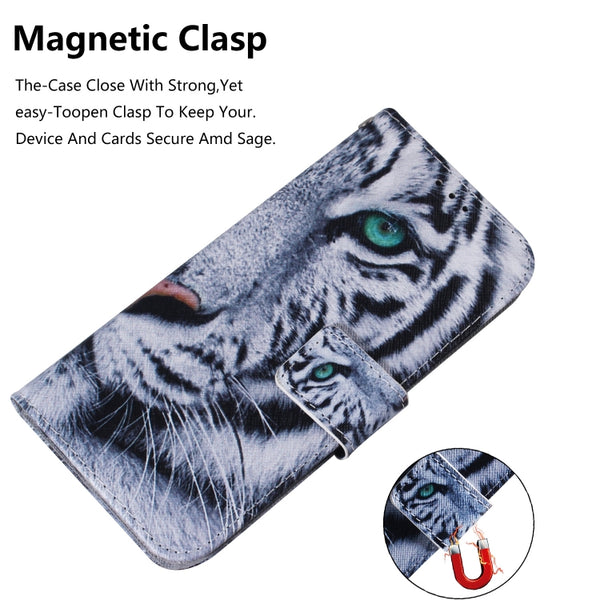 For iPhone 11 Pro 3D Colored Drawing Horizontal Flip Leather Case, with Holder & Card Slot...(Tiger)