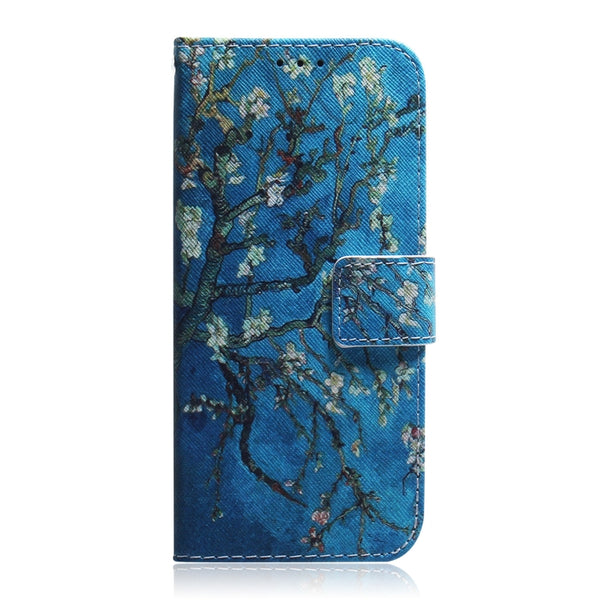 For iPhone 11 Pro 3D Colored Drawing Horizontal Flip Leather Case, with Holder & ...(Apricot Flower)