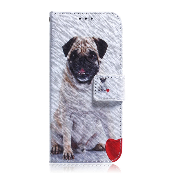 For iPhone 11 Pro 3D Colored Drawing Horizontal Flip Leather Case, with Holder & Card Slot &...(Pug)