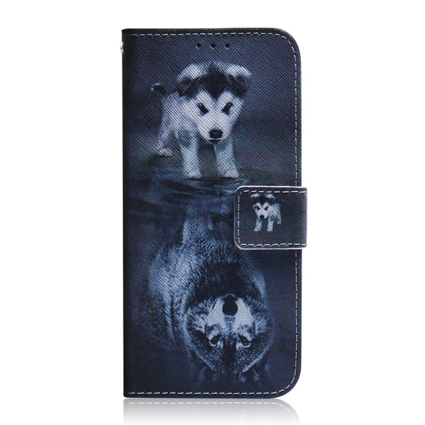 For iPhone 11 Pro 3D Colored Drawing Horizontal Flip Leather Case, with Holder & Ca...(Wolf and Dog)