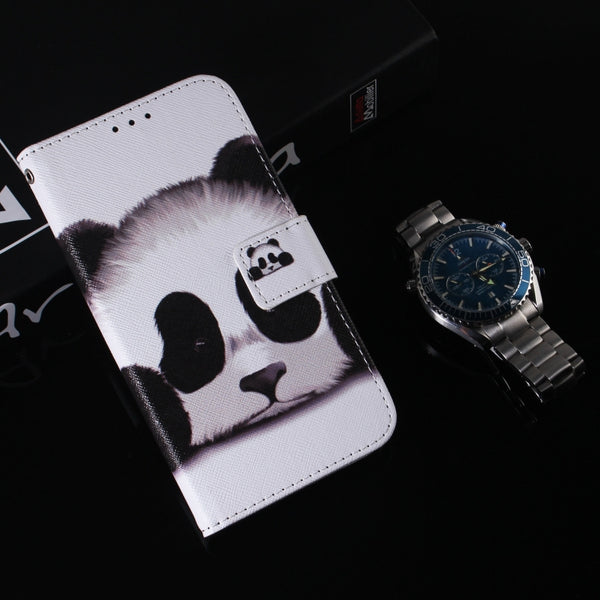 For iPhone 11 Pro 3D Colored Drawing Horizontal Flip Leather Case, with Holder & Card Slot...(Panda)