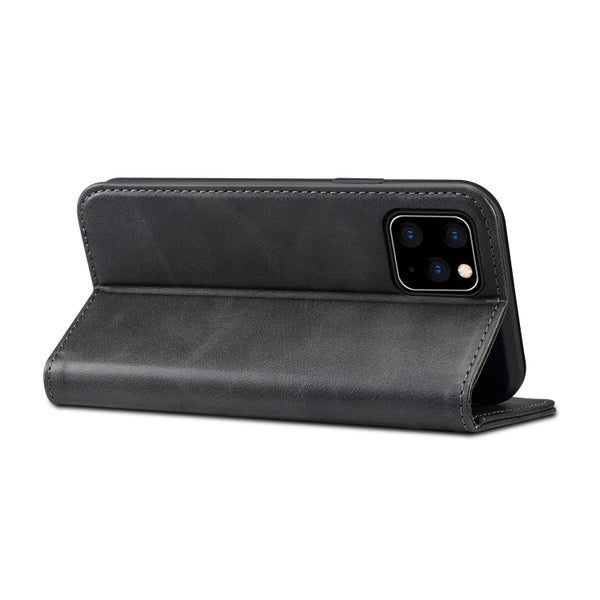 Suteni Calf Texture Horizontal Flip Leather Case with Holder & Card Slots & Wallet for iPh...(Black)