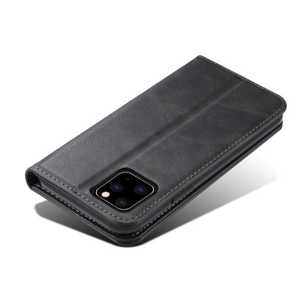 Suteni Calf Texture Horizontal Flip Leather Case with Holder & Card Slots & Wallet for iPh...(Black)