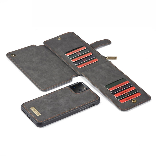 For iPhone 11 Pro Max CaseMe-007 Detachable Multifunctional Horizontal Flip Leather Case w...(Black)