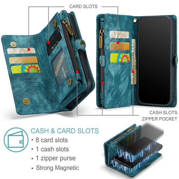 For iPhone 11 Pro Max CaseMe-008 Detachable Multifunctional Horizontal Flip Leather Case wi...(Blue)