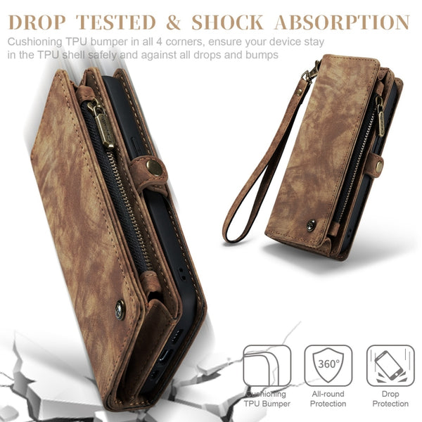 For iPhone 11 Pro Max CaseMe-008 Detachable Multifunctional Horizontal Flip Leather Case w...(Brown)