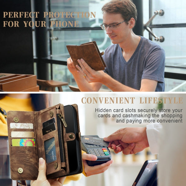 For iPhone 11 Pro Max CaseMe-008 Detachable Multifunctional Horizontal Flip Leather Case w...(Brown)