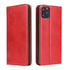 Fierre Shann PU Genuine Leather Texture Horizontal Flip Leather Case with Holder & Card Slot...(Red)