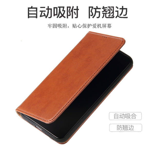 Fierre Shann PU Genuine Leather Texture Horizontal Flip Leather Case with Holder & Card Slot...(Red)