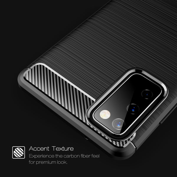 For Samsung Galaxy S20 FE Brushed Texture Carbon Fiber TPU Case(Black)