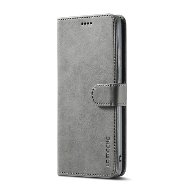 For Samsung Galaxy S21 Ultra 5G LC.IMEEKE Calf Texture Horizontal Flip Leather Case with Ho...(Grey)