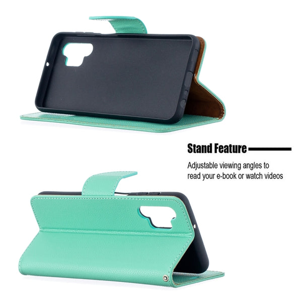 For Samsung Galaxy A32 5G Litchi Texture Pure Color Horizontal Flip PU Leather Case with H...(Green)