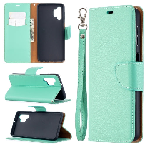 For Samsung Galaxy A32 5G Litchi Texture Pure Color Horizontal Flip PU Leather Case with H...(Green)