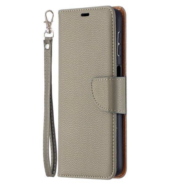 For Samsung Galaxy A32 5G Litchi Texture Pure Color Horizontal Flip PU Leather Case with Ho...(Grey)