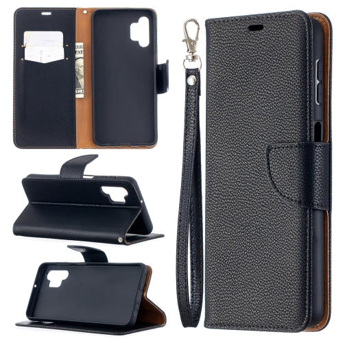 For Samsung Galaxy A32 5G Litchi Texture Pure Color Horizontal Flip PU Leather Case with H...(Black)