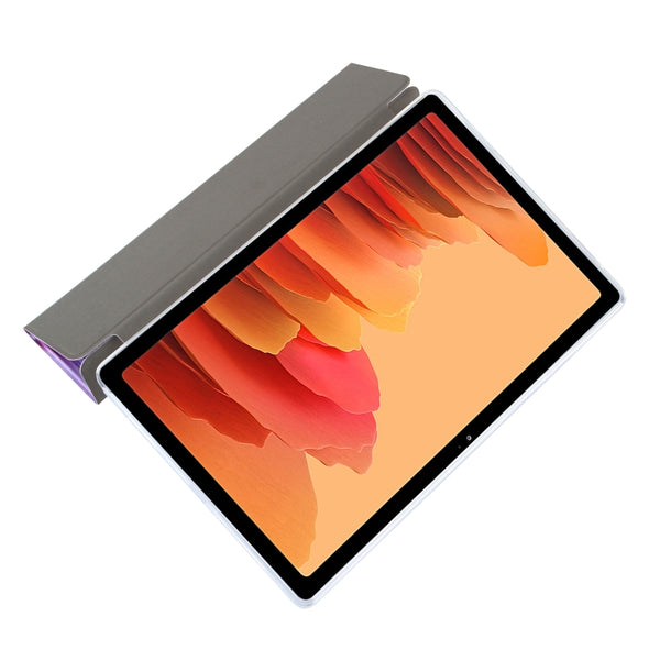 For Samsung Galaxy Tab A7 10.4 (2020) Coloured Drawing Pattern Horizontal Fli...(Purple Butterflies)
