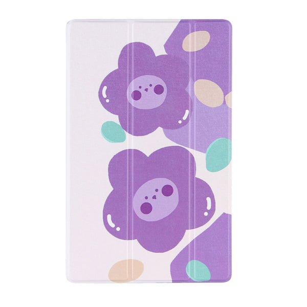 For Samsung Galaxy Tab A7 10.4 (2020) Coloured Drawing Pattern Horizontal Flip Lea...(Purple Flower)