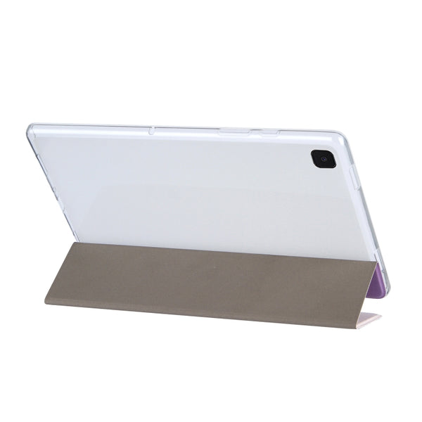 For Samsung Galaxy Tab A7 10.4 (2020) Coloured Drawing Pattern Horizontal Flip Lea...(Purple Flower)