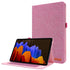 For Samsung Galaxy Tab S8 Tab S8 Plus Tab S7 FE Tab S7 T970 Horizontal Flip TPU Fabric ...(Rose Red)